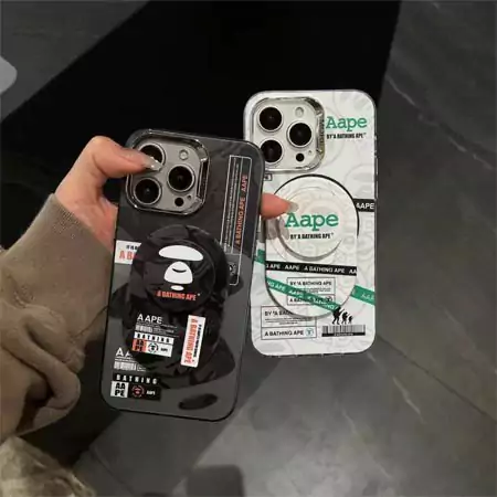 iphone17プロ カバー aape エイプ  チェック柄