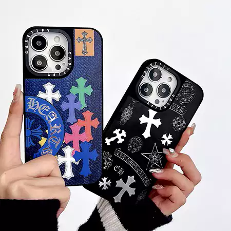 ストラップ付き ハイブランド 携帯ケース アイホン17プロ max クロームハーツ 