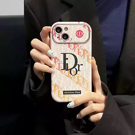 ディオール風 アイフォン17pro スマホケース  ロゴ型押し