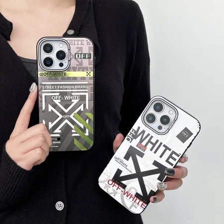 ハイブランド カバー iphone 14plus オフホワイト off white  男性向け