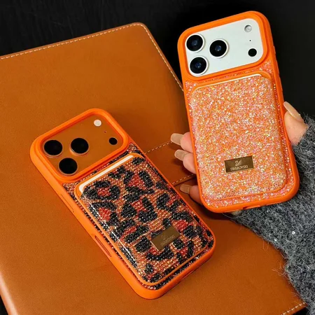 アイフォン17 ケース スワロフスキー風  パープル