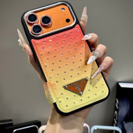 プラダ風 スマホケース アイフォン17plus 