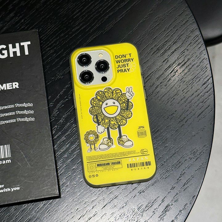 アイホン 14pro max スマホケース 大人気 murakami sunflower