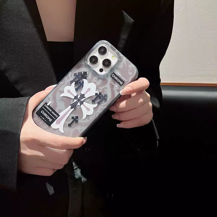 iphone17 chrome hearts風 カバー 