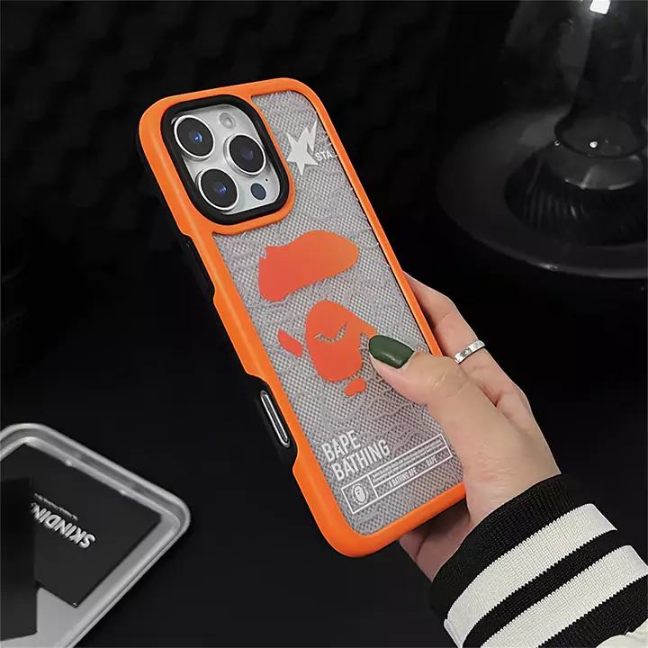 ア・ベイシング・エイプ風 iphone17 カバー 