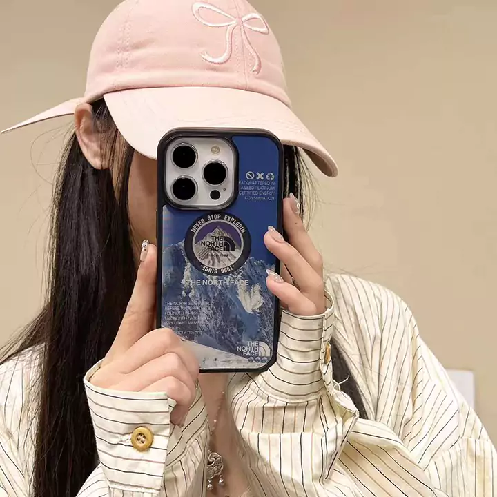 the north face風 iphone16 Plus ケース 