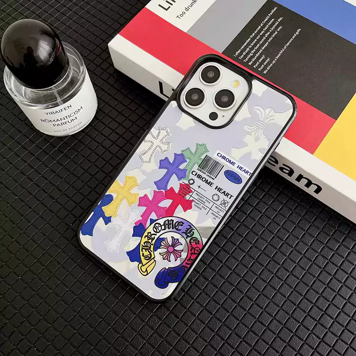 ハイブランド chrome hearts アイホン14プラス カバー 