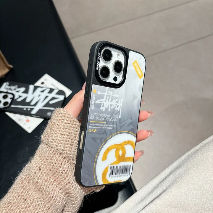 stussy スマホケース アイフォン15 pro 