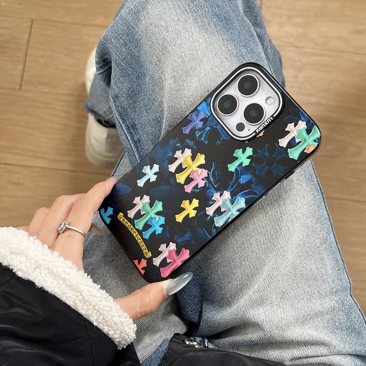 クロームハーツ風 カバー アイフォン16 Plus 