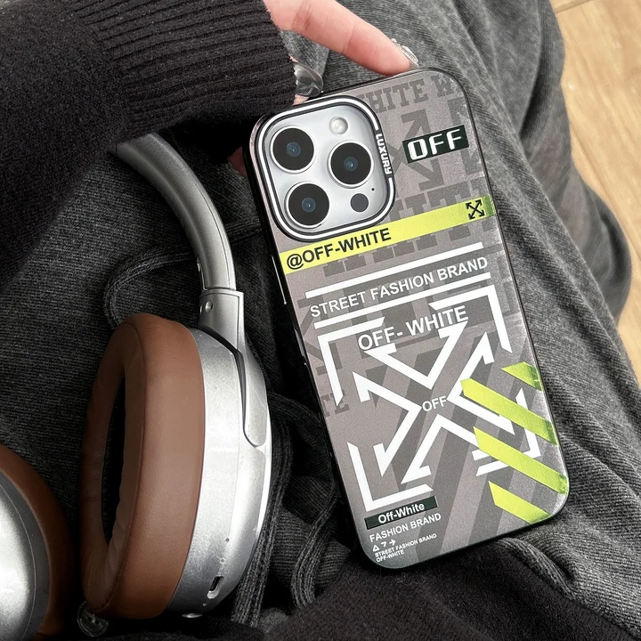 オフホワイト off white ケース アイフォン 15 plus 