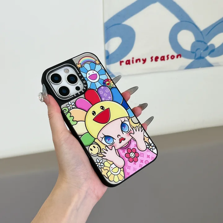 ブランド カバー アイフォーン17pro murakami sunflower風 