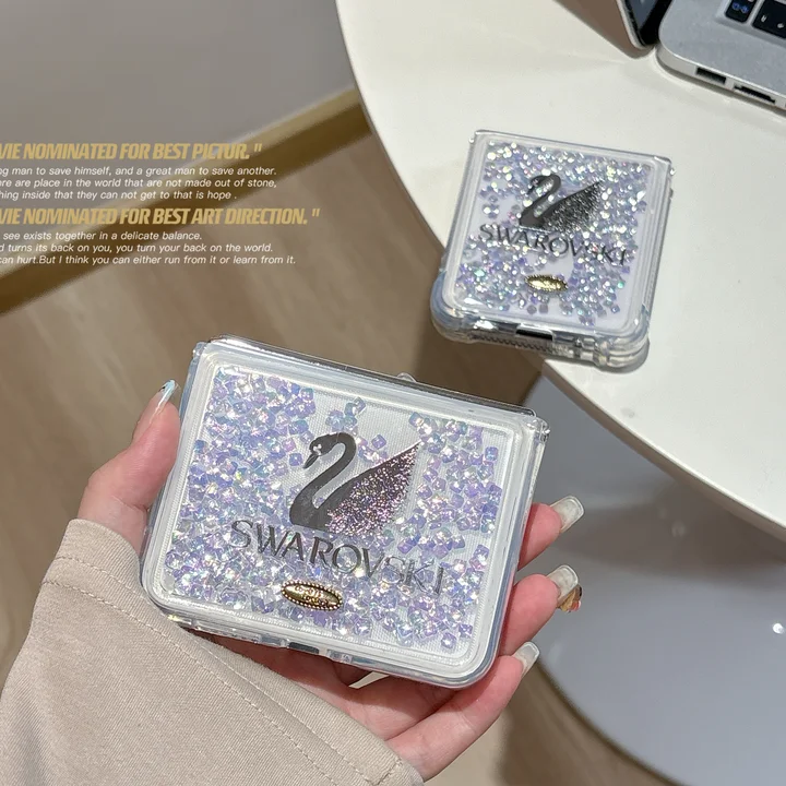 ギャラクシー ZFlip3 スワロフスキー swarovski カバー 