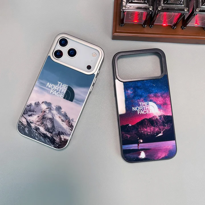 the north face風 iphone 14plus ケース 