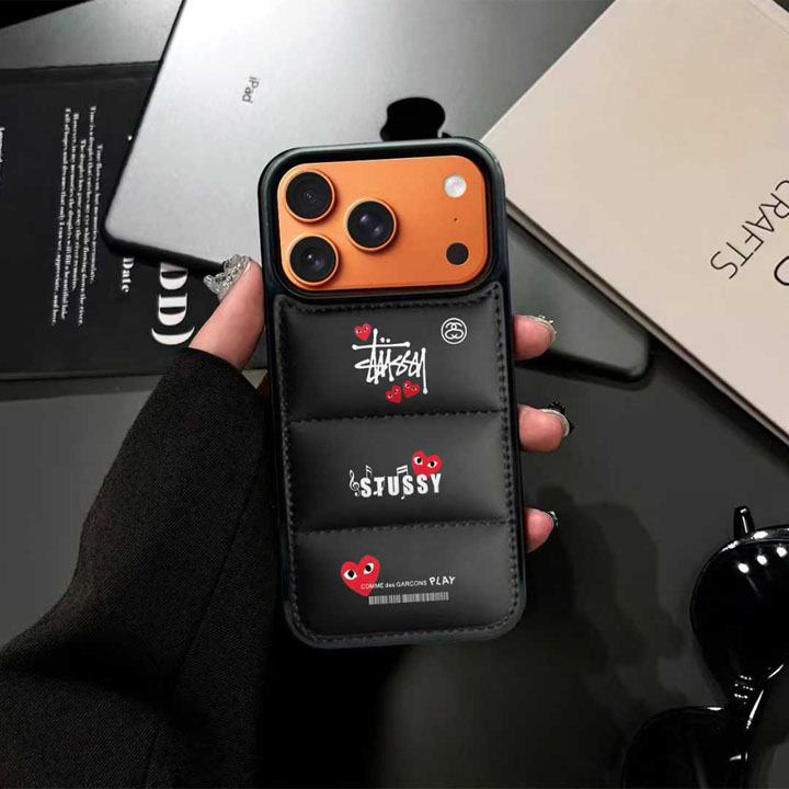 comme des garçons風 携帯ケース アイフォンiphone17plus