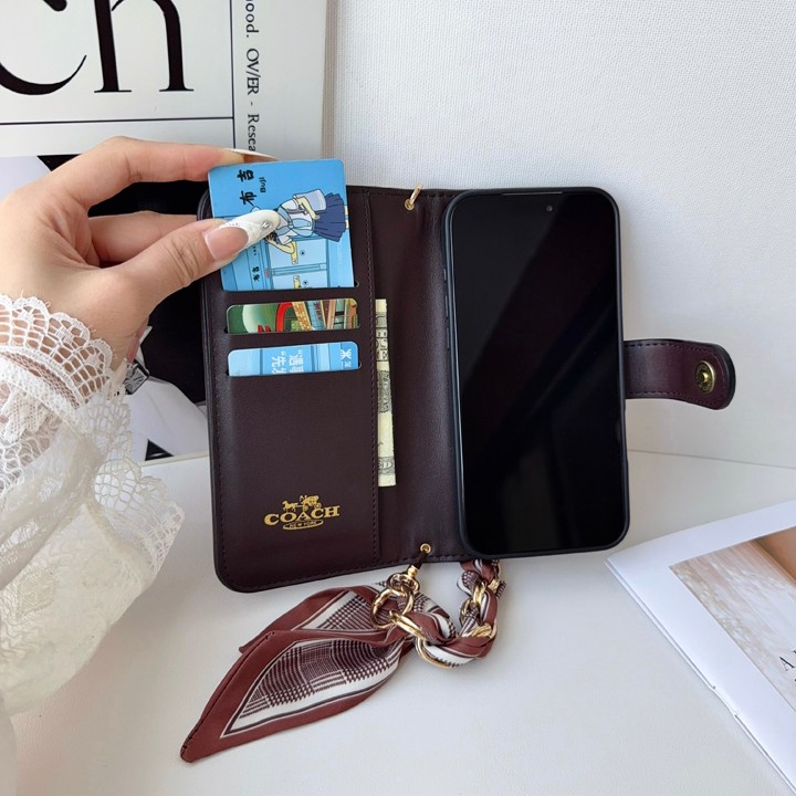 coach風 スマホケース アイフォーンiphone18プロ ライチテクスチャ